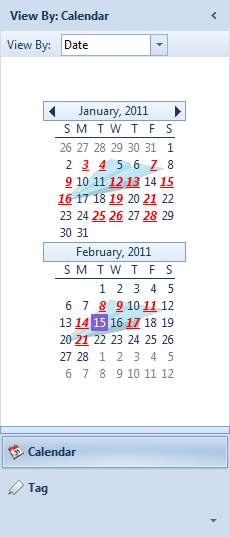 Date View for Journal