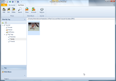 A new photo added to the "Family" album