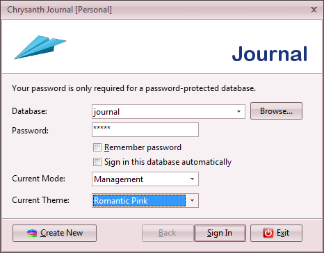 The Romantic Pink theme